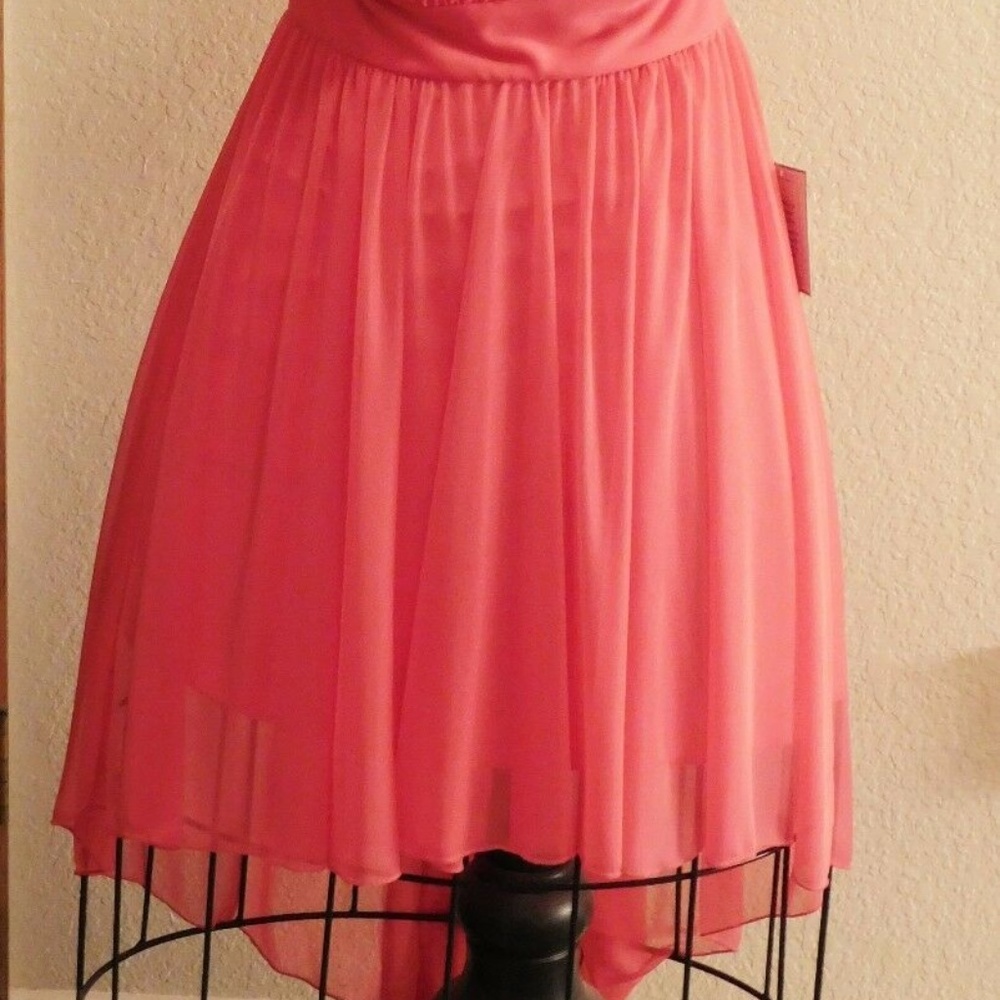 B Darlin Bubble Gum Pink Sexy Formal Bridal Dress - Picture 2 of 4